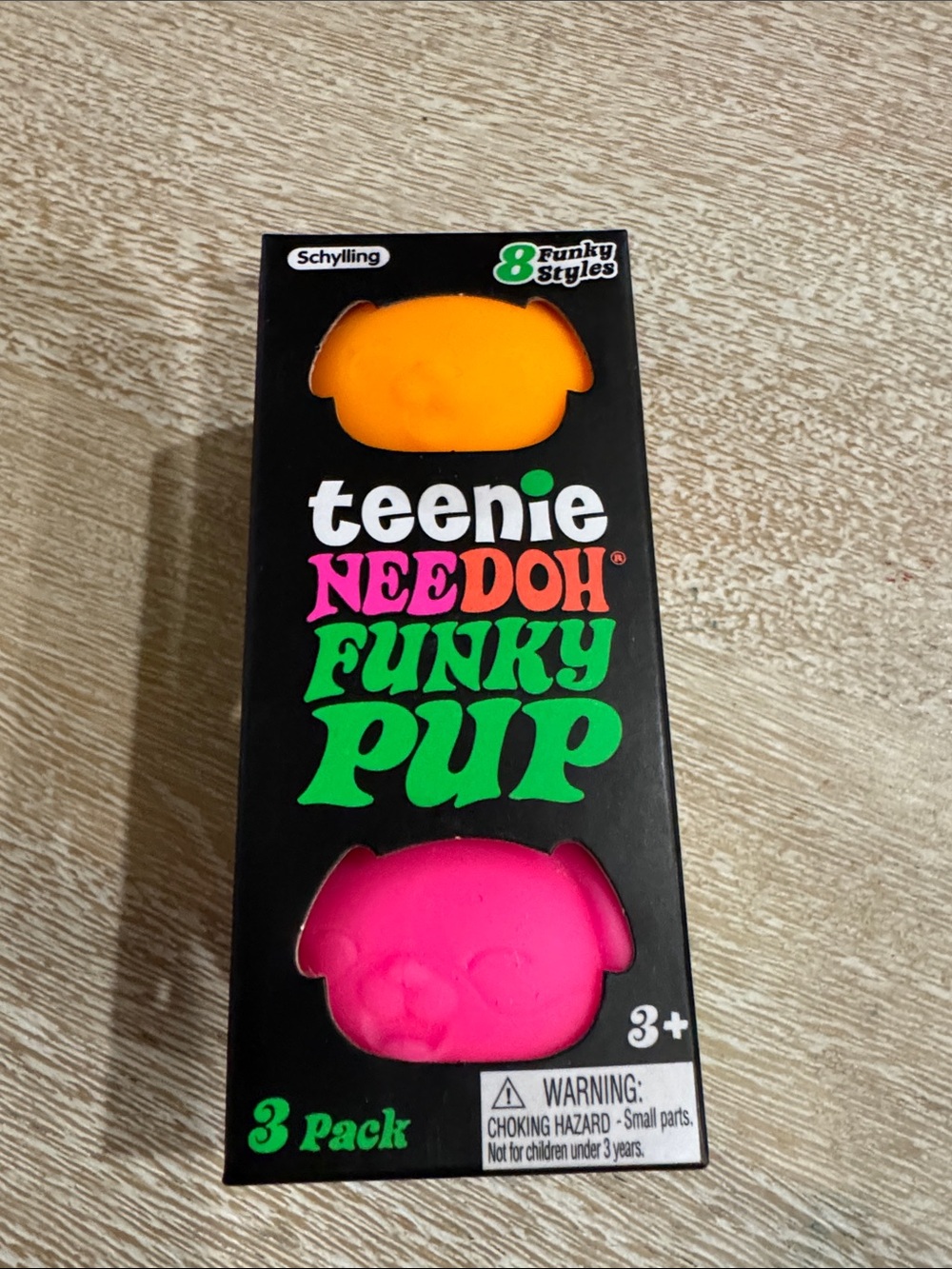 NEEDOH Teenie Funky Pup - Orange, Teal and Pink